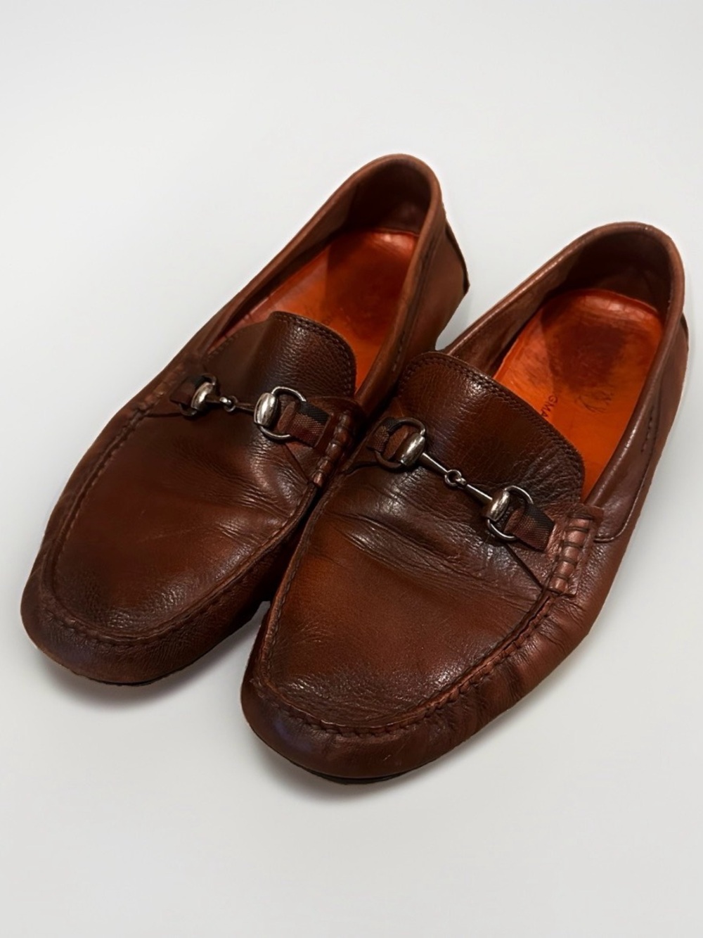 Martin Dingman Men’s 11 M Horsebit Loafers Brown Leather Drivers Brazil 530730M